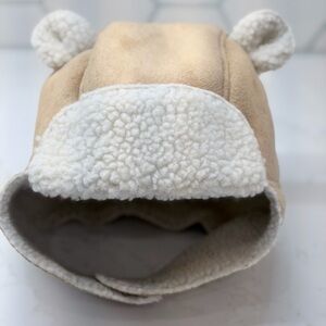 Baby Gap - Faux Suede Shearling Lined Bear Trapper Hat Infant Baby Size 18-24 mo